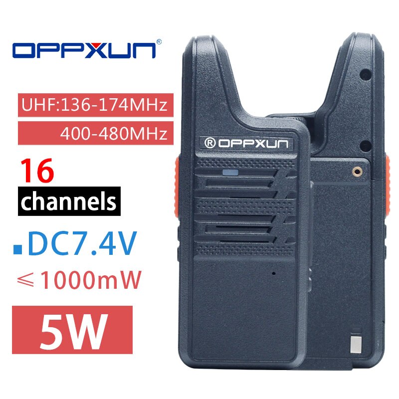 OPPXUN-walkie-talkie portátil OPX005, estación de Radio bidireccional, transceptor, Hotel/restaurante, BFC9, 2 unidades