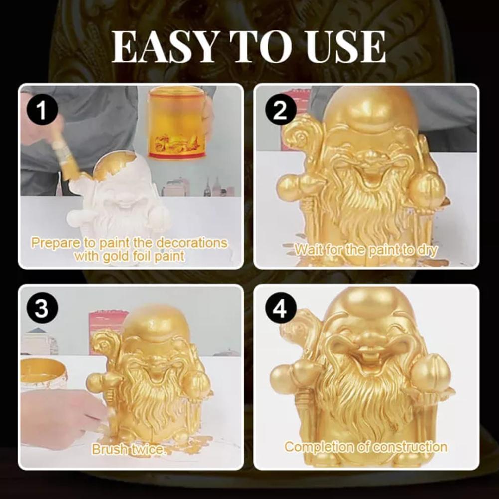 100Ml Goud Verf Metallic Acryl Verf, Waterdichte Bronzing Verf Voor Beeldhouwwerken Coloring Diy Hand Geschilderd Graffiti Pigmenten Q0b2