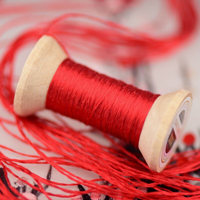 Red thread /20 meters silk thread/decorative hand embroidery/mini spool/embroidery line: 7