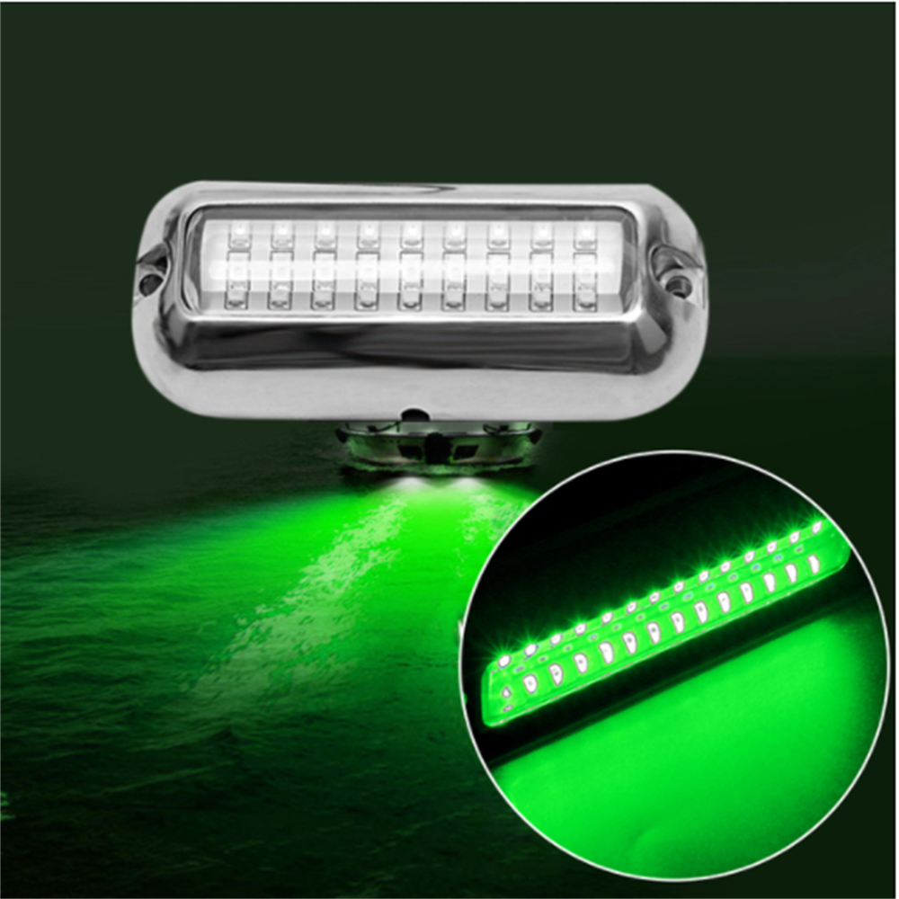 27 42 Led Rvs Boot Bovenlicht Onderwater Ponton Marine Boot Accessoires Licht Waterdichte Marine Licht: green / 42LED
