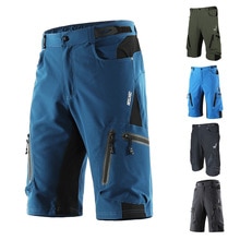 Lixada Bicycle Shorts Baggy Shorts Breathable Cycling Shorts For Men MTB Mountain Bike Shorts with Zippered Pockets