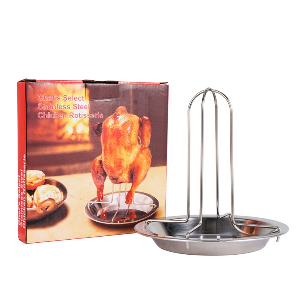 Chicken Roaster Rack Stainless Steel Vertical Chicken Rack Holder Whole Chicken Stand for Oven Grill Smoker