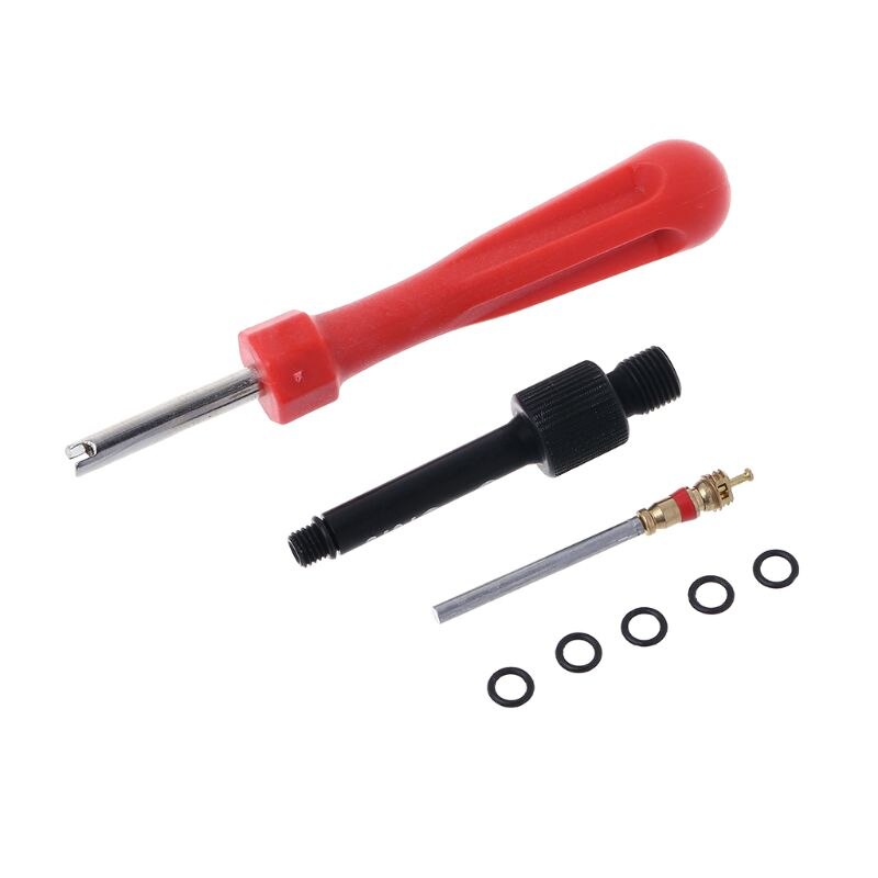 Cykel bakre stötdämpare pumpventil adapter ventilkärna förlänga aluminiumlegering mtb cykeldelar reparationsverktyg byte: Bk