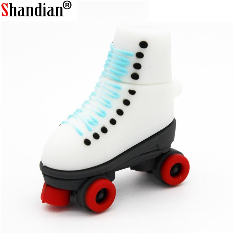 SHANDIAN patines Pen Drive USB pendrives genuino 4GB 16GB 32GB 64GB patines de rodillos zapatos USB flash disco memoria stick