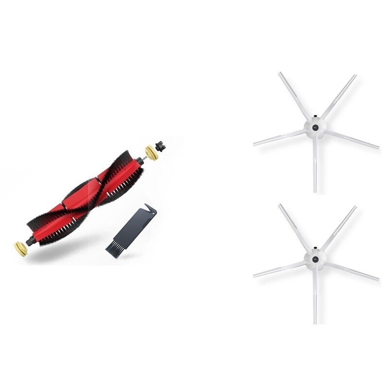 Roborock originale reservedele passer til roborock  s6 s50 s5 max  s6 max v  s4 e4 rengøringsbørster : 1pc hovedbørste ,2 stk hvid sidebørste: Default Title