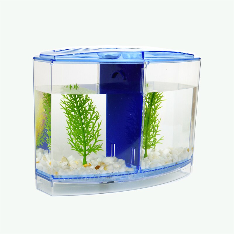 Mini arktisk fiskeavlskasse dobbelt guppy ruge dobbelt klækning akvarium betta gennemsigtig kasse  wf1020: Et dobbelt gitter
