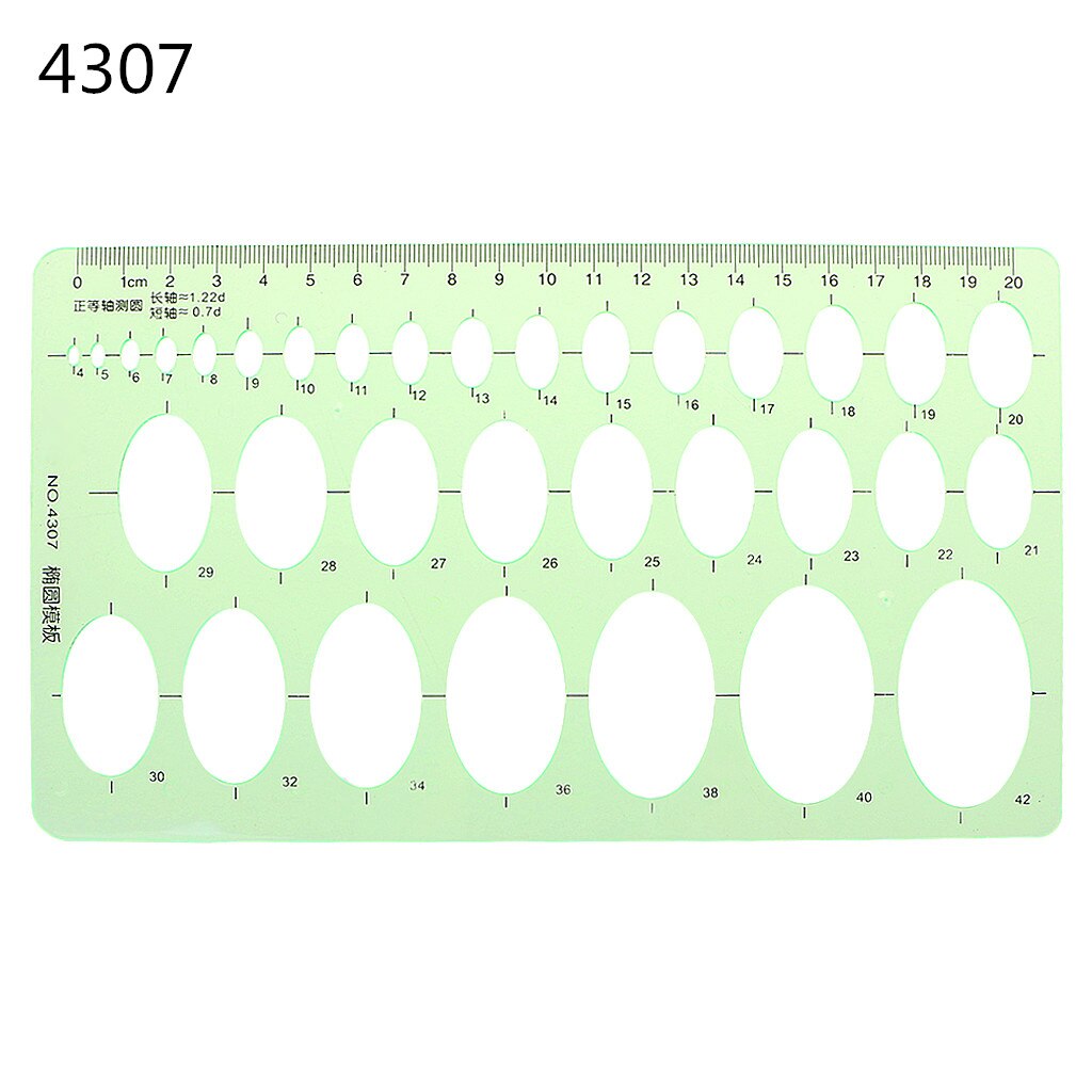 Pro Plastic Circles Square Round Geometric Template Ruler Stencil Measuring Tool U4LD: 4307