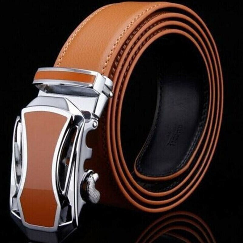 Men's Business Formal Belts Solid 3.5 X 115 CM Waist Belt Waistband Buckle Belt Faux Leather Waist Belt