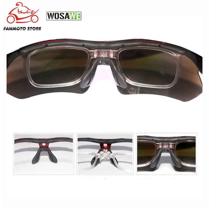 Wosawe 3 Stks/partij Plastic Bijziendheid Frame Motorfietsen Fiets Fietsen Zonnebril Binnenste Frame Bril Voor Bijziend Lens