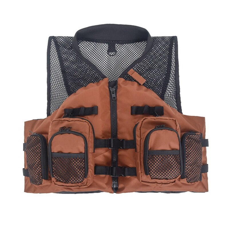 Suitable Fly Fishing Vest Outdoor Trout Packs Mesh Fishing Vest Tackle Bag Jacket Clothes Survive Floatable Vest: Default Title