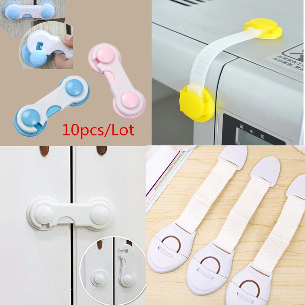 10 pz/lotto protezione di sicurezza per bambini cassetto porta armadietto armadietto serrature di sicurezza per bambini serrature di sicurezza per bambini
