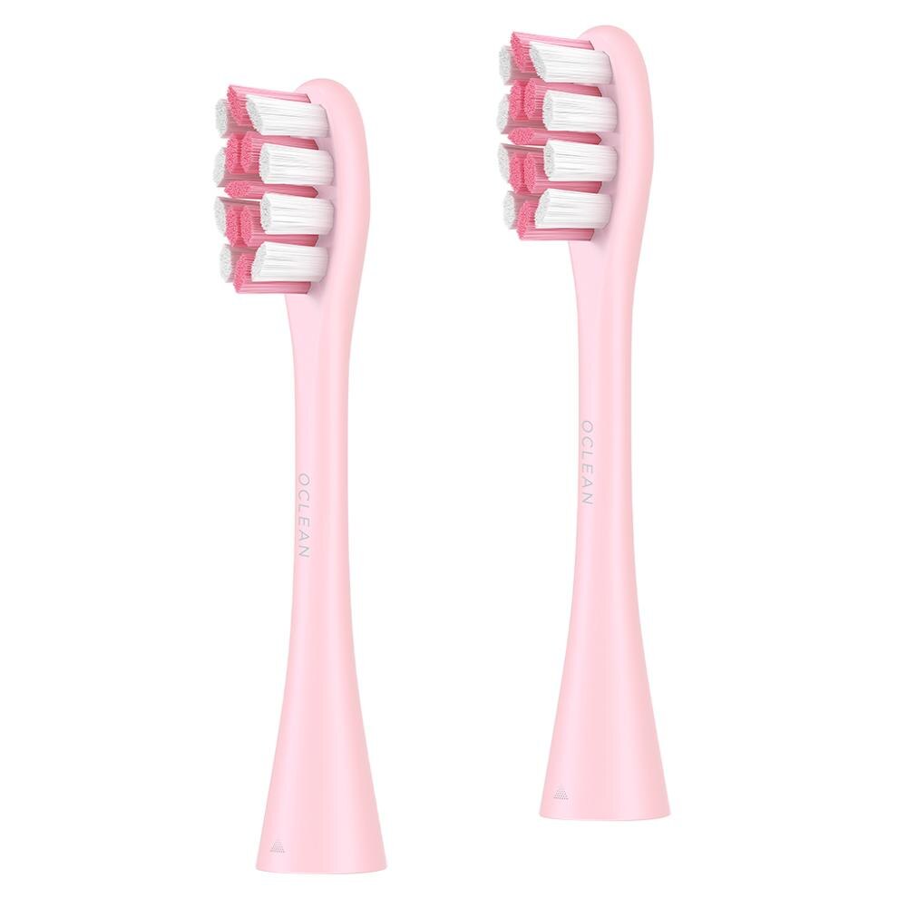 Oclean 2 stk udskiftningsbørstehoveder til oclean elektrisk tandbørste  z1 one/se/air/x automatiske soniske tandbørstedele: Lyserød b