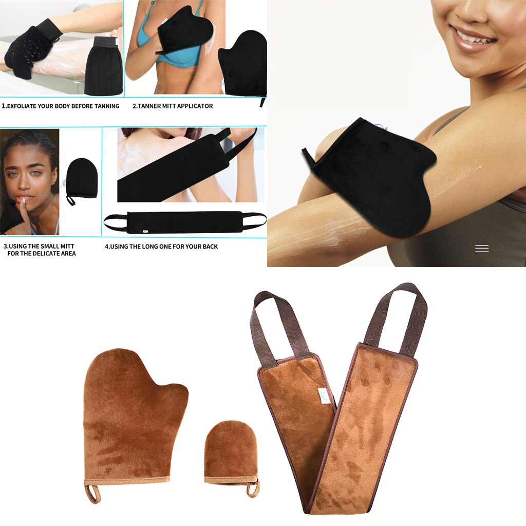 Self Tanning Mitt Applicator Kit Microfiber Wasbare Sunless Handschoen Gereedschap Set