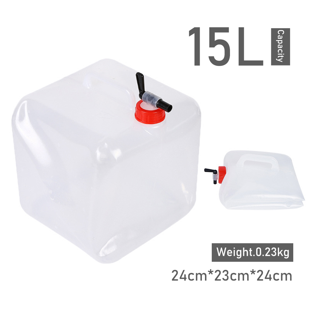 10-20L Large Capacity Foldable Container Bag Folding Water Bag Storage Water Carrier Camping Equipment Supplies Kit Drinking Bag: 15L