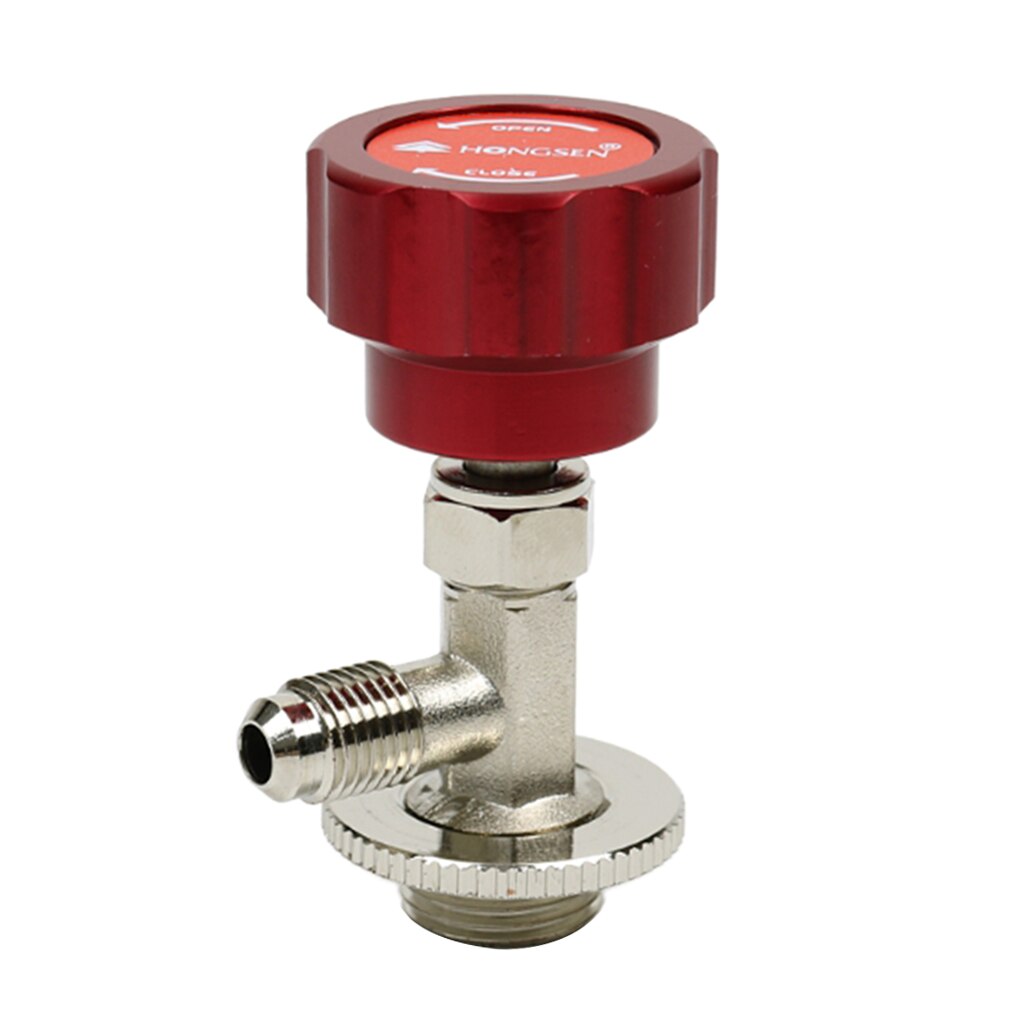 Pressure Relief Valve Refrigerant Can Tap Precision Spool 1/4``Tthread Red