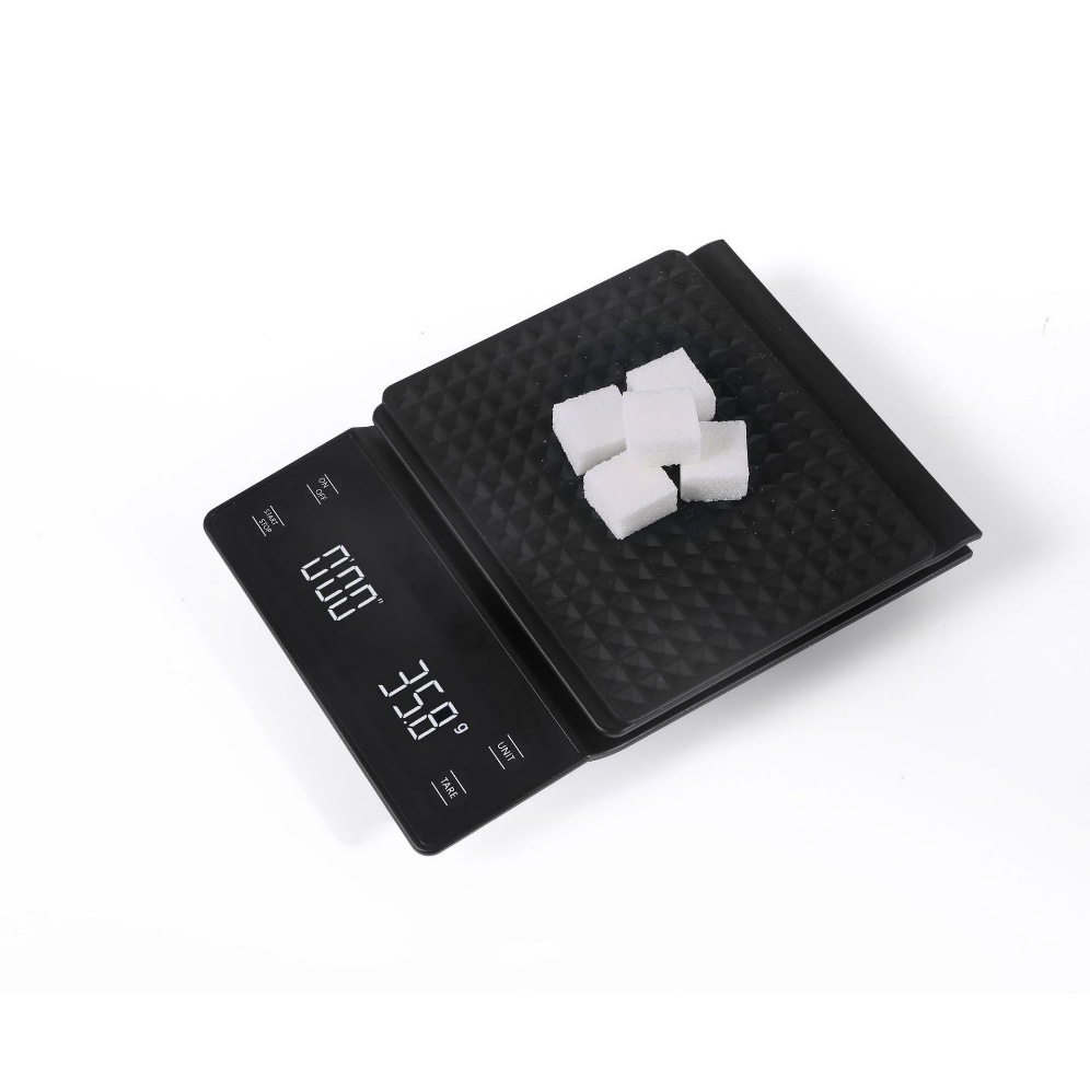 3kg 0.1g Electronic Coffee Scales Expresso V60 Balance Kitchen Measuring Weight Libra Precision Scale With Timer Function