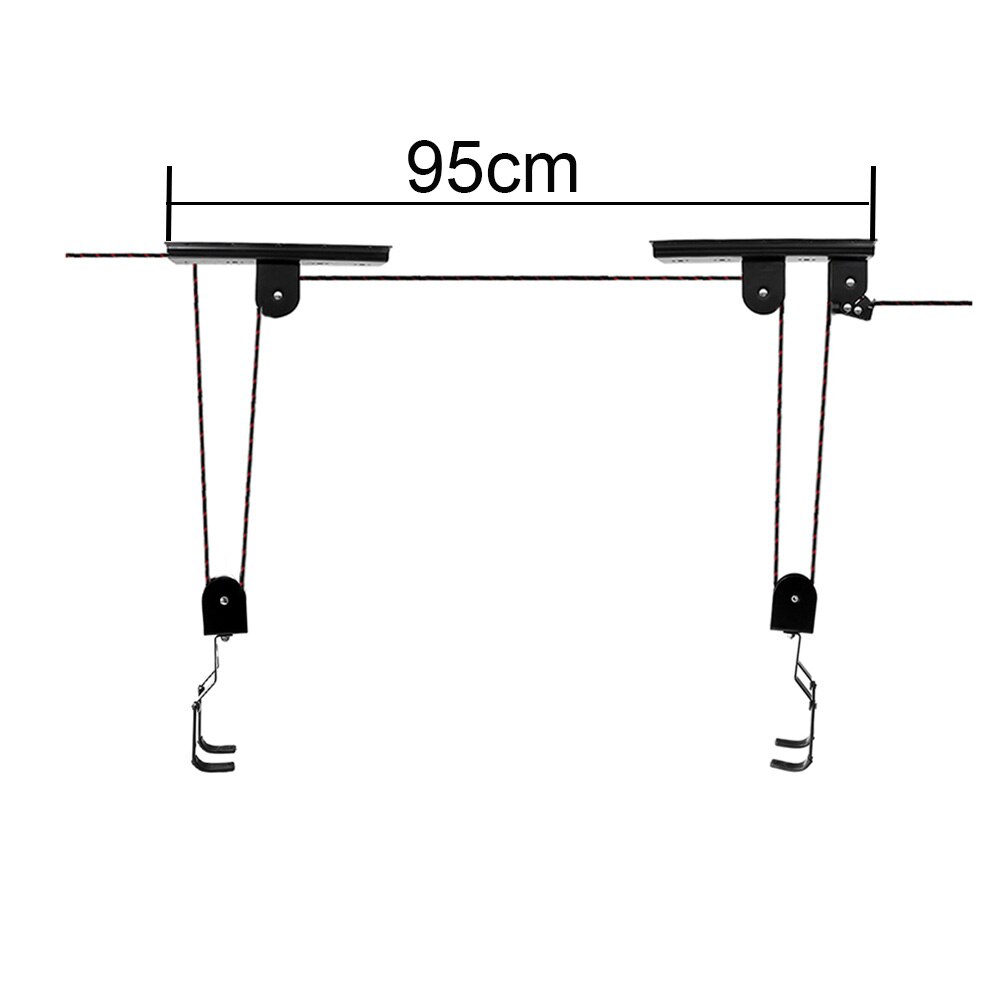 Bike Lift Pulley Hook Garage Ceiling Metal Bicycle Display Hanging Storage Rack The product does not take up space, and can save