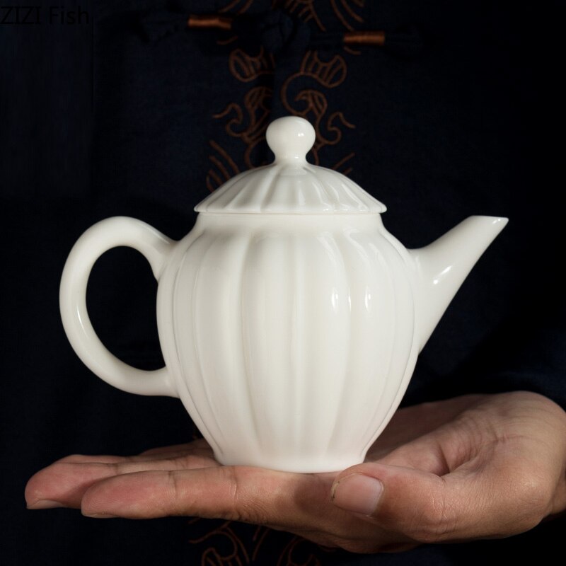 Europese Stijl Pure Witte Keramische Kleine Ketel Woonkamer Salontafel Desktop Art Decoratie Ketel Met Deksel Woondecoratie