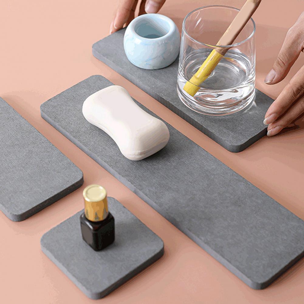 Cup Coaster Absorbent Dampproof Table Coaster Diatomaceous Earth Table Coaster Toothbrush Holder Insulation Pad Soap Mat