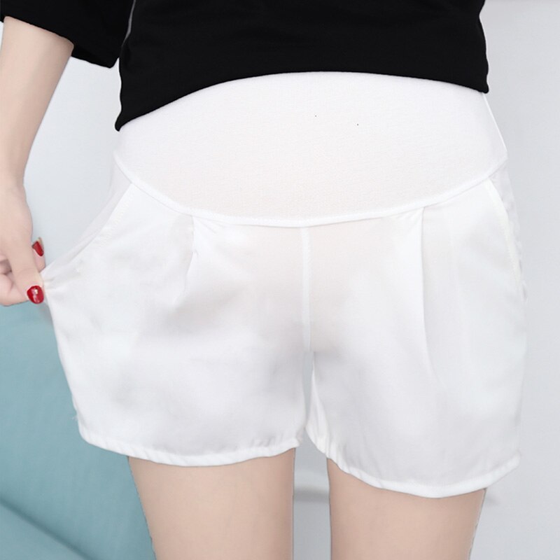 Barsel sommer afslappet shorts elastiske talje bukser graviditet højtalje tøj shorts barsel gravid løse bukser