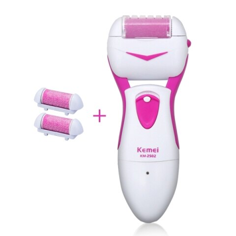 Kemei electric callus remover Top Electric Pedicure Tools Foot Care Tool Pedicure Velvet Smooth Machine Callus Foot file: 2 extra