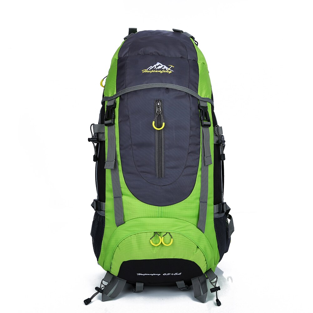 65+5L Outdoor Backpack Large Capacity Men Women Climbing Trekking Bags Mountaineering Hiking Backpacks Climbing Rucksack: green