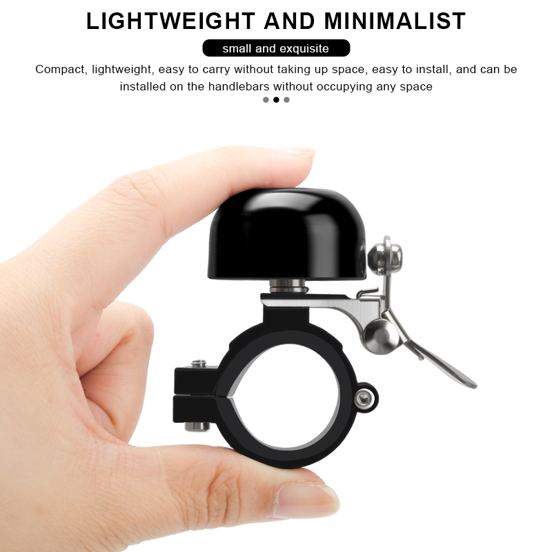 Timbre de bicicleta con sonido fuerte y claro, anillo de manillar de acero y cobre para bicicleta de montaña y carretera, bocina de seguridad, alarma de advertencia, accesorios de ciclismo