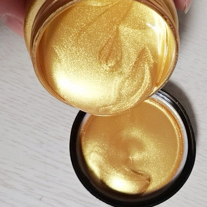 60ml Golden Acrylic Paint Metallic Acrylic Paint Wall Paint Foguang Waterproof Liquid Hand-painted Pigment Needle Bottle: 24K gold