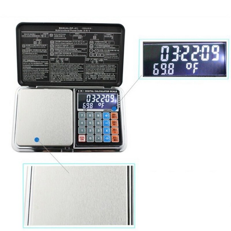 Multifunctionele rekenweegschaal mini lcd digitale zakweegschaal 100/200/300/500/1000g 0.01/0.1g sieradenweegschalen gewichtsbalans