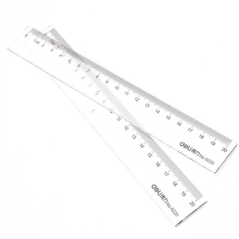 Deli 6220 Stationery Ruler 20 Cm Plastic Ruler / 20cm Ruler Drafting Supplies Office & School Supplies