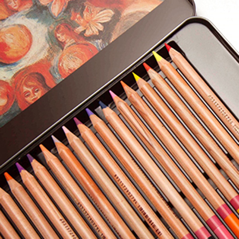 Marco Renoir Color Pencil 24/36/48/72 Drawing Colored pencils Metal box Color pencil Lapis de Cor School Supplies