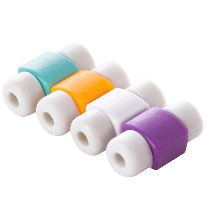 10pcs Cute Cable Organizer Office Desk Set Stationary Silicone USB Cable Winder Wire Protector Holder Clip Wrap Cord Accessories