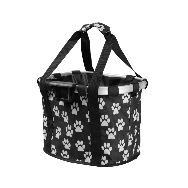 Mir avant pliable pour vélo de montagne, sac de transport pour animaux de compagnie, poignées amovibles, panier de vélo portable, charge de 3kg: tan