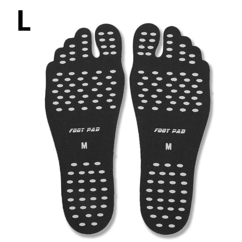 1 Pair Foot Stickers Shoes Stick on Soles Sticky Pads Waterproof Hypoallergenic Adhesive Non-slip Feet Pad Foot Care Tools: Black L