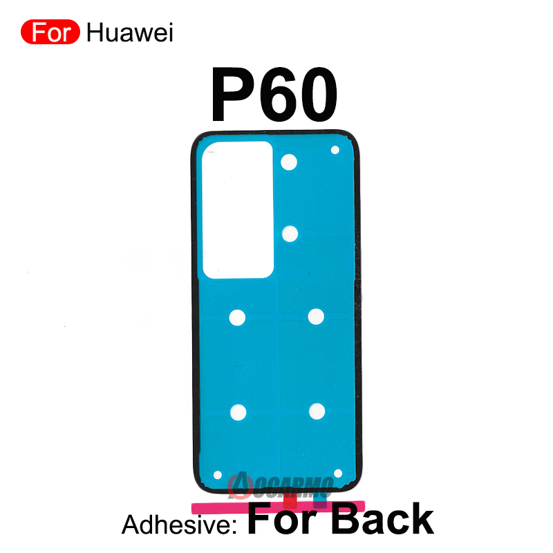 Achterdeur Sticker Voor Huawei P10 P20 P30 P40 Lite 5G P40Pro + P50 Pro P60 Back Cover Plakband lijm P30Pro P40Pro Vervanging: MULTICOLOR