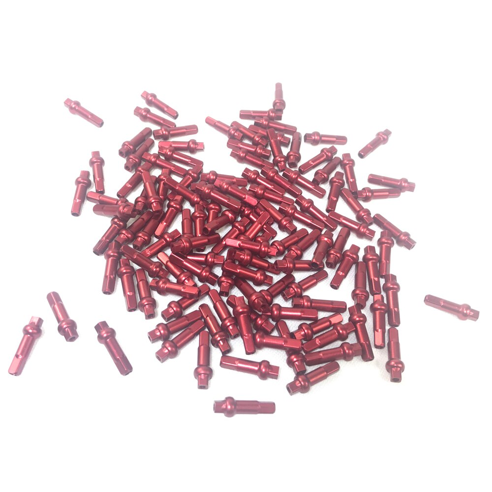 Nipples14.4mm 16mm 18mm 3.2mm Pillar DSN Double Square Alloy length for 14G bike MTB or Road spokes Available at both black red