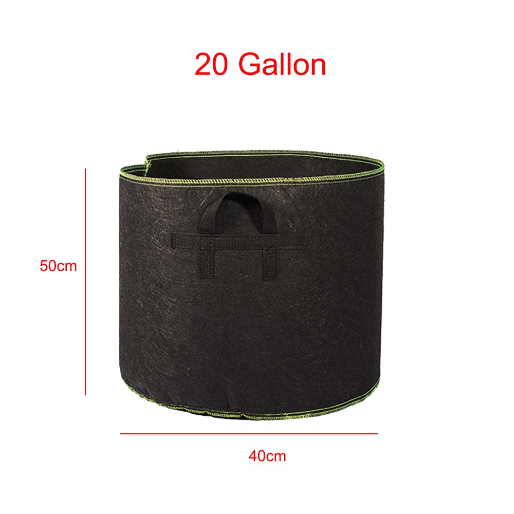 5/10/20 Gallon Grow Bag Non Woven Fabric Garden Plant Grow Bag Vegetable Flower Pot Potato Planting Supplies: 20 Gallons