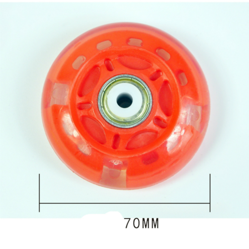 8 kpl 64mm 70mm vilkkuva rullaluistimet pyörä inline luistimet kengät pyörät pu led liukuva luistinpyörä + magneettisydän + laakeri