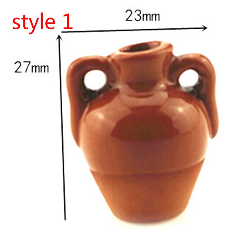 Handgemaakte Poppenhuis Miniatuur Vintage porselein bloempot vaas jar 1:12 schaal: style 1