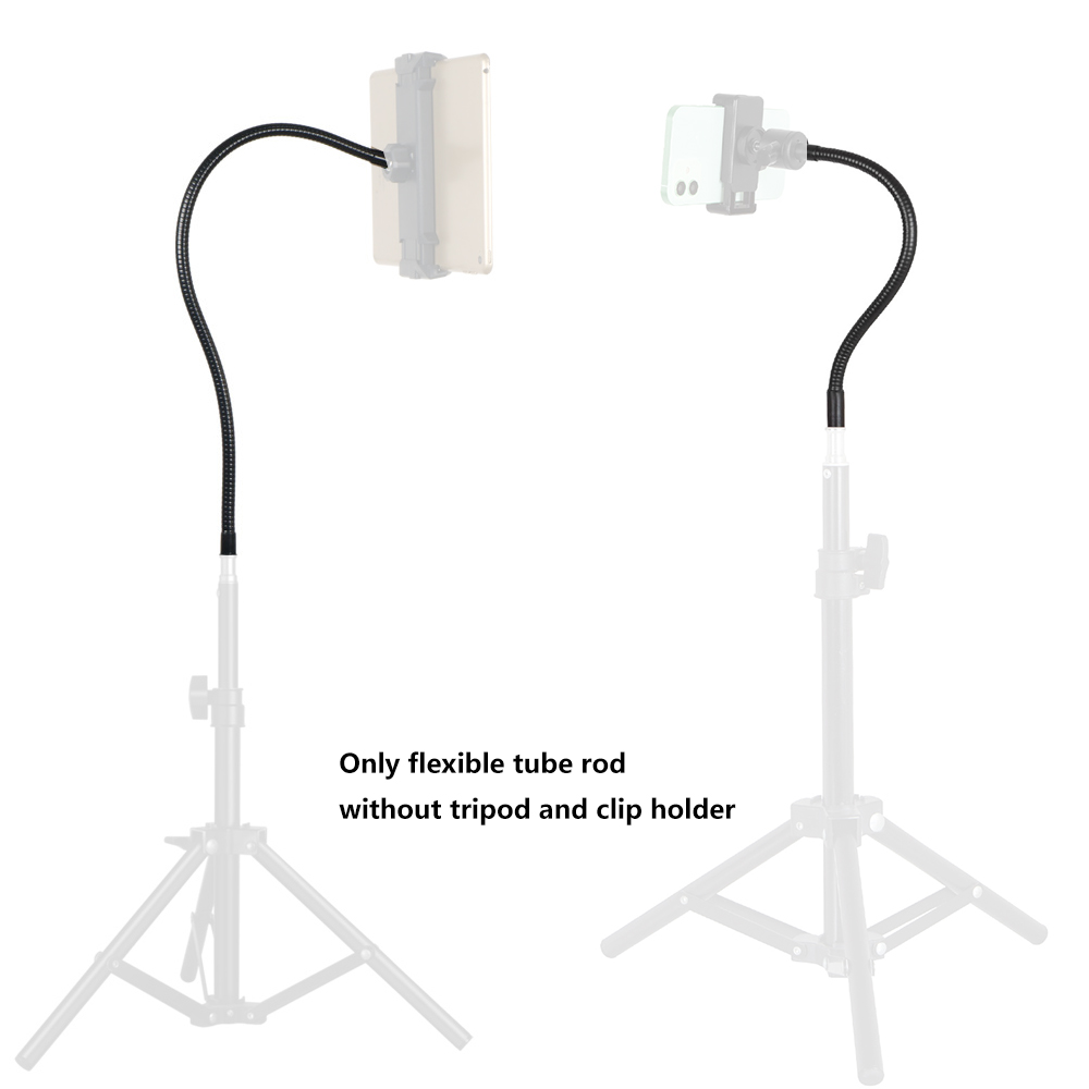 Supports de bâton de Selfie monopode à tige en métal Flexible avec vis de 1/4 pouces/bras d'extension de tête sphérique pour trépied d'appareil photo téléphone portable