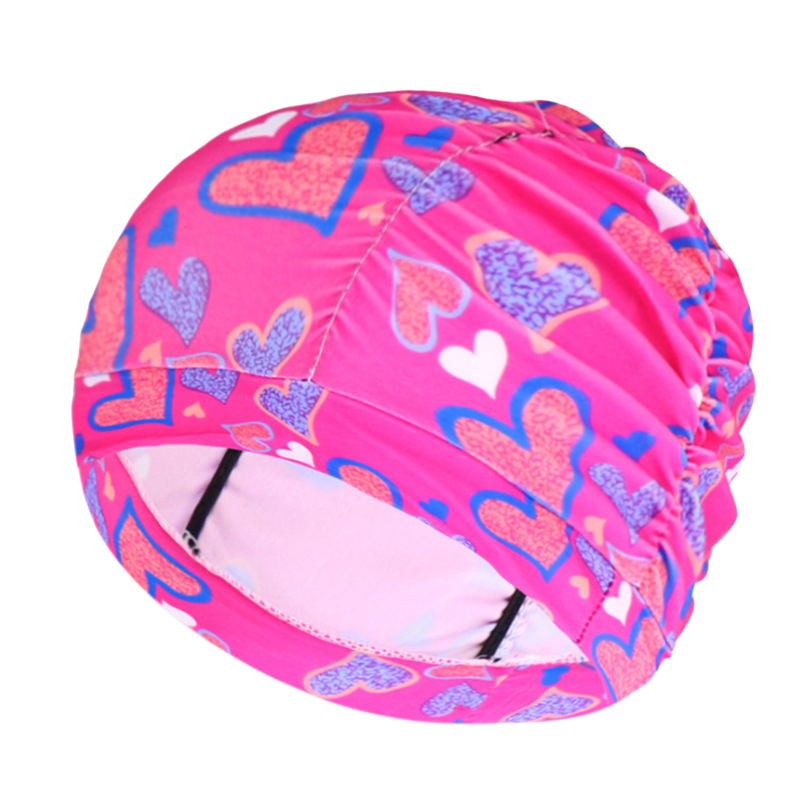 Badehut Frauen unisex Mädchen lange Haare bat kappe bat kappe strecken drapieren freie Größe Schwimmbad Sport elastischen Nylon Turban: Licht Grün