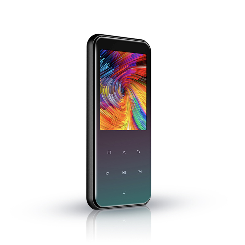 Reproductor MP4 con Bluetooth 5,0, altavoz incorporado, pantalla táctil de 2,4 pulgadas, música, reproductor de Audio HiFi con grabación de e-book, Radio FM, vídeo