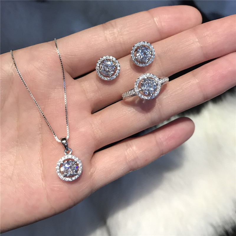 CC orecchini a bottone per le donne 925 argento ago zircone cubico matrimonio romantico gioielleria raffinata fidanzamento Brincos Drop Shipping CCE032