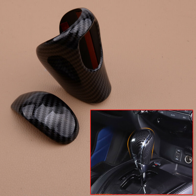 Carbon Fiber Style Gear Shift Knob Trim Cover For Nissan Teana Altima