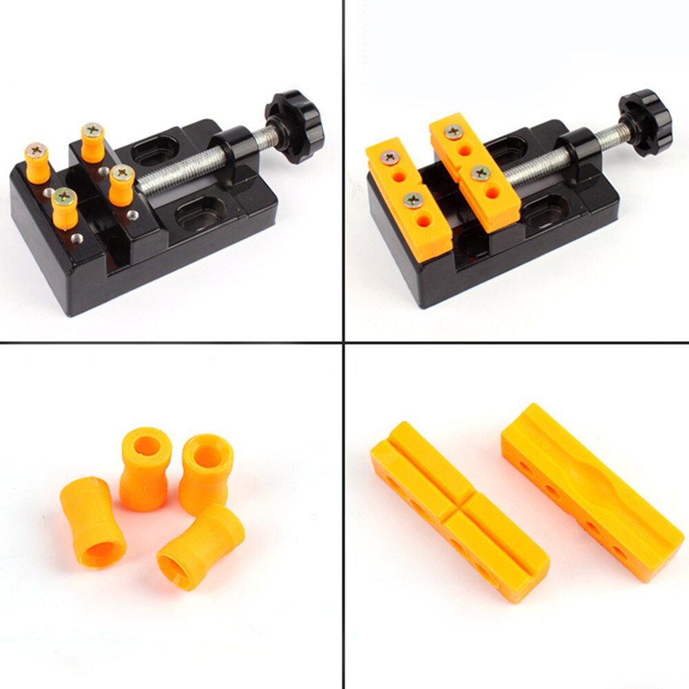 Table Vice Bench Vise DIY For Jewelry Adjust Hand Tool Supplies Sculpture Craft Carving Opening Parallel Cast Iron Bench Vise