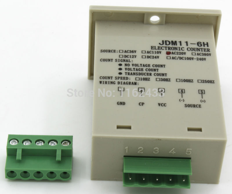 JDM11-6H 5 pin 6-36VDC NPN sensor input digital electronic production counter relay JDM11 AC 220V 110V 380V 36V DC 24V 12V