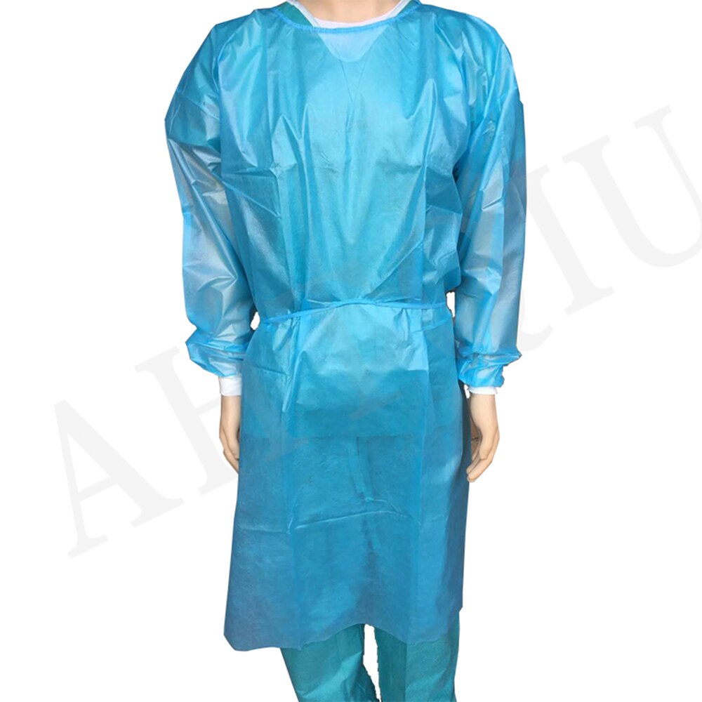 Disposable protective clothing, PE non-woven membrane waterproof and splash-proof safety clothing, laboratory work clothes