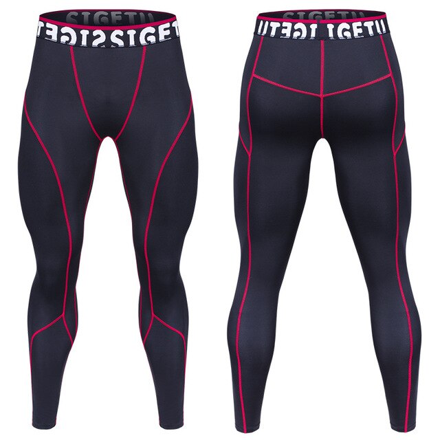 5xl/6xl plus size joggingleggings til mænd hurtigtørrende tætsiddende fitnessbukser åndbare crossfit jogging sportstøj gymbukser: P17131 sort rød / Asiatisk størrelse 5xl