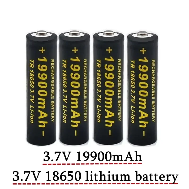 2025 100 % neuer 3,7 V 18650 19900 mAh Hochleistungsakku, Lithium-Ionen-Akku für Taschenlampenbatterien