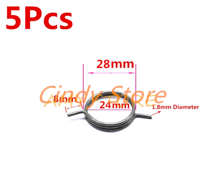 5Pcs Door Handle Springs Internal Door Lever Knob Latch Replacement Coil Torsion Spring for Repairing: black
